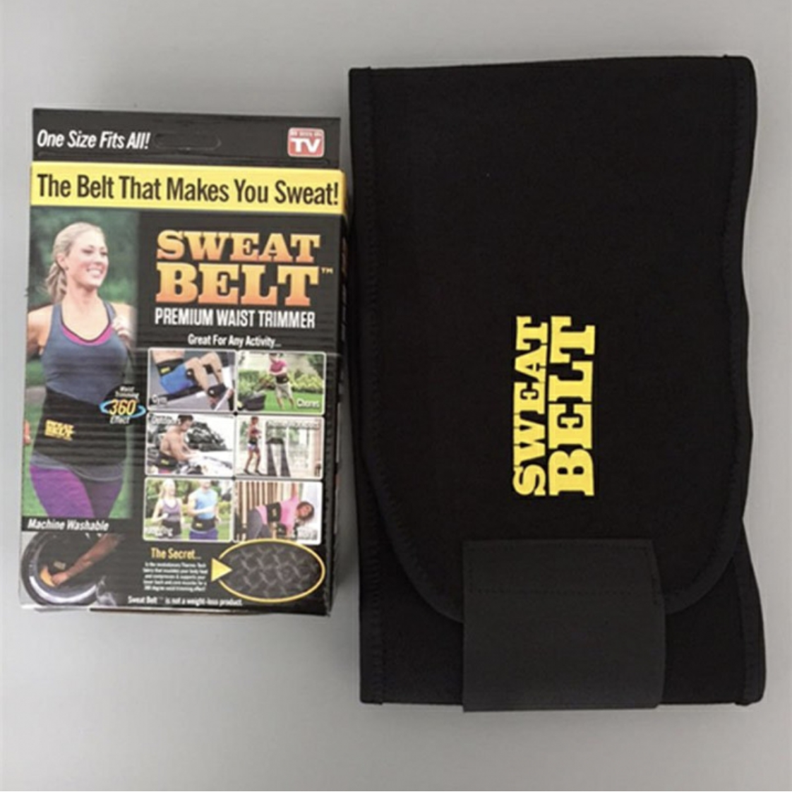 Fashion Sweat Belt Waist Trimmer Weight Loss Fat Burner Tummy Stomach Sweatband