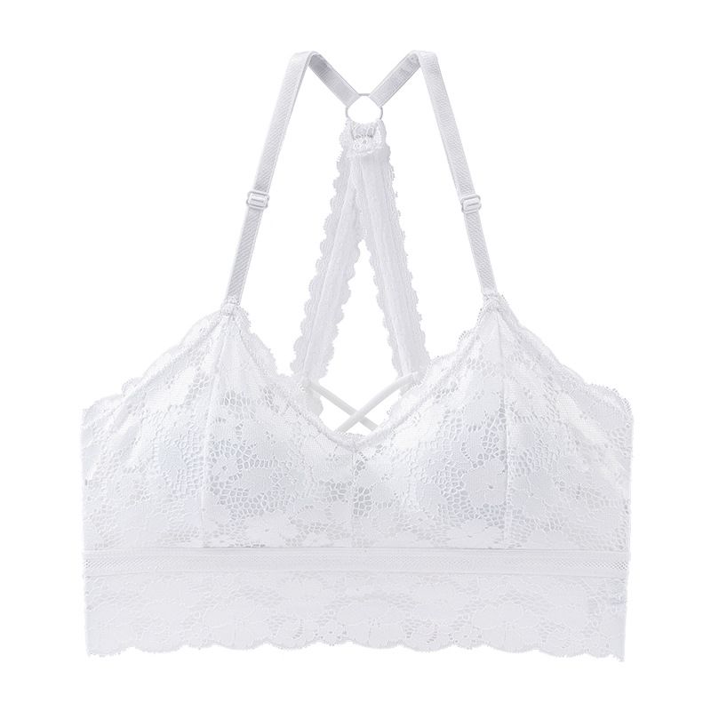 Beauty Back Lace Underwear Vest Female Seamless Lingerie Comfortable Breathable Wireless Gathered Full Cup Lace