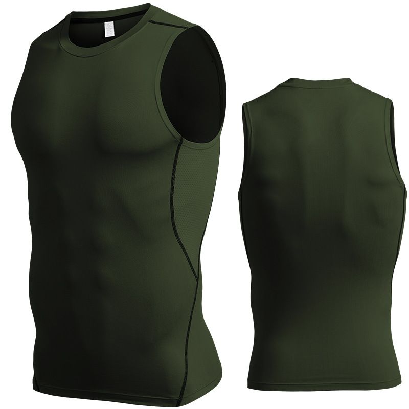 Men's Breathable Sports Vest Tight-Fitting Fitness Clothing for Training Running Basketball Quick-Drying Sweat-Absorbent