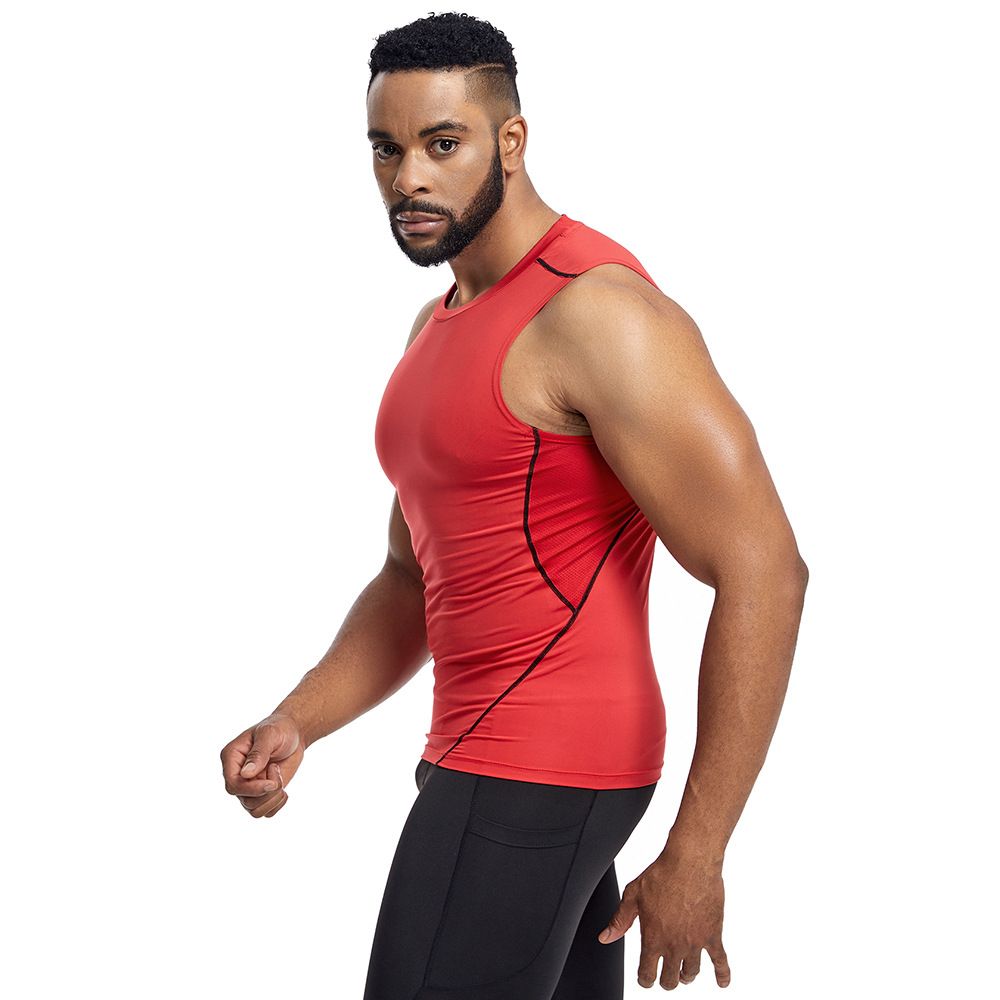 Men's Breathable Sports Vest Tight-Fitting Fitness Clothing for Training Running Basketball Quick-Drying Sweat-Absorbent
