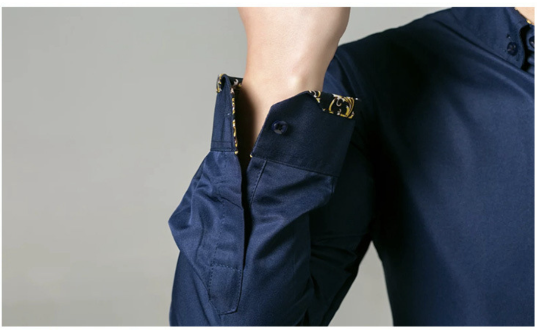 Paisley Pattern Design Men's Chic Daily Long Sleeve Button Up Shirt With Chest Pocket, Spring Fall, Dating Dress