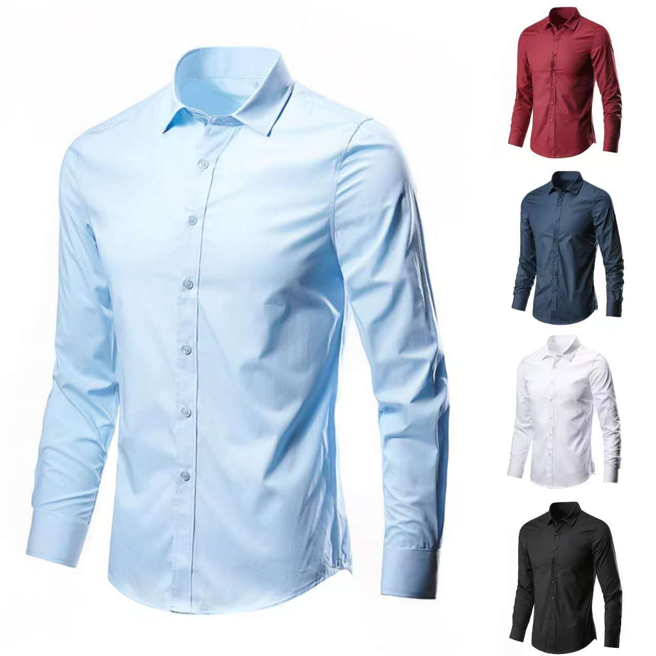Custom Non-ironing Business Is to Decorate Professional Office Workers Autumnal Casual blazer Shirts Men's Shirts