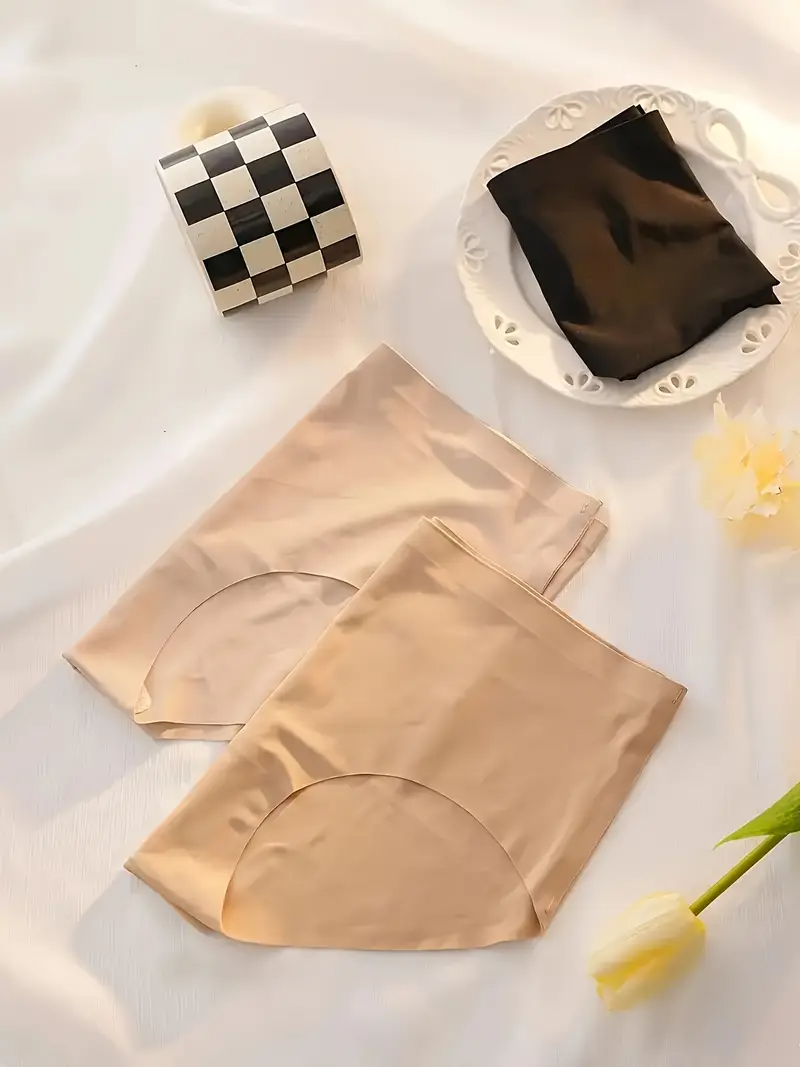 5-Pack Women's 7A Grade Mulberry Silk women Panties - Mid-Rise with Breathable Lined Crotch, Skin-Friendly & Comfortable Seamless Underwear Lady Panty women clothes