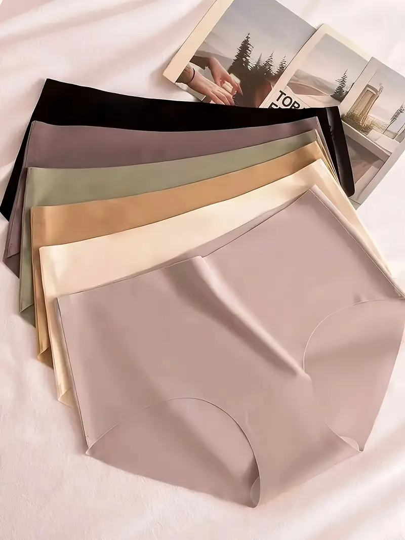 5-Pack Women's 7A Grade Mulberry Silk women Panties - Mid-Rise with Breathable Lined Crotch, Skin-Friendly & Comfortable Seamless Underwear Lady Panty women clothes