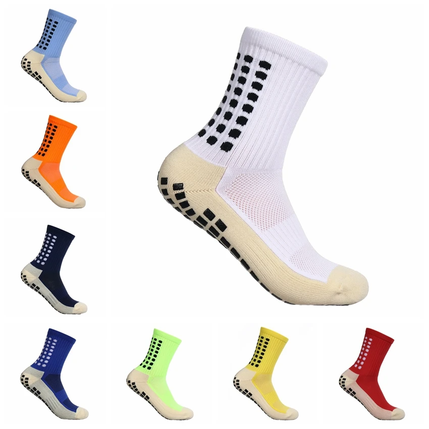 4Pcs Comfortable Anti Slip and Slip Soccer Football Sports Custom Calcetas Medias Antideslizantes Futbol Grip Soccer Socks Men