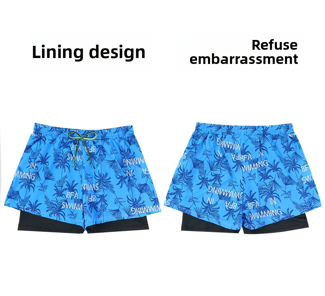 Summer Men’s Shorts-Double Layer Printed Outdoor Shorts For Running Training Exercise Athletic Shorts Sports Shorts Men Quick Dry Gym Track Trouser Man