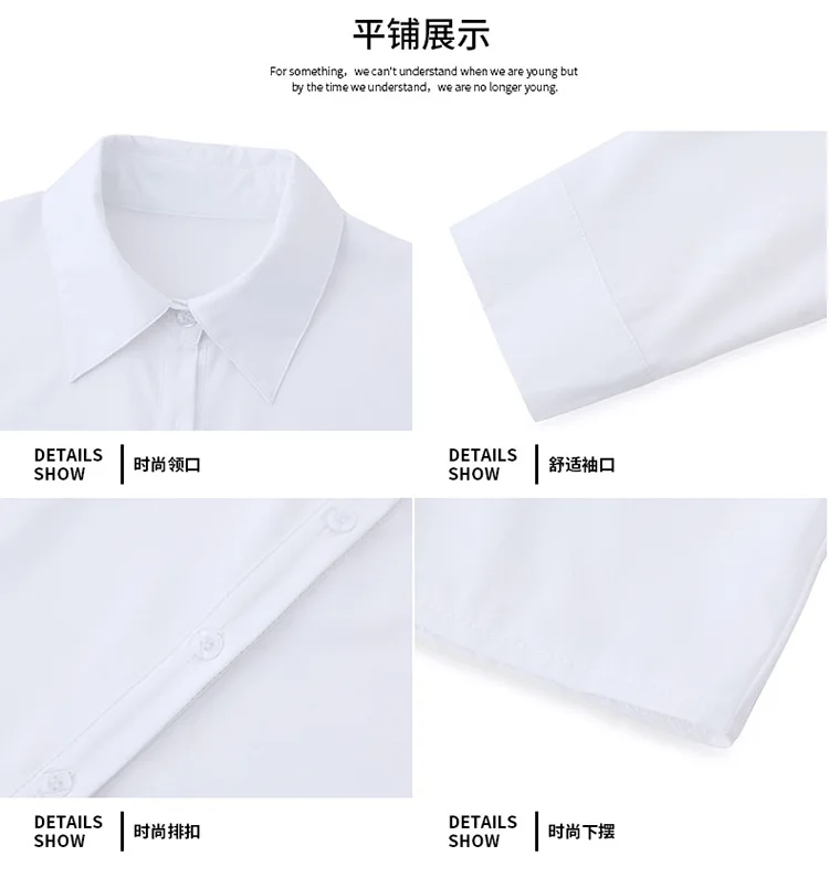 1pcs Woman Spring Autumn Solid color Shirts Lady Casual Long Sleeve Turn-down Collar Loose Shirt Female Fashion Temperament Tops