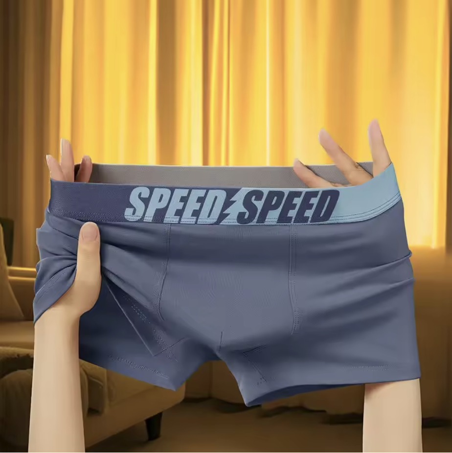 3Pcs Comfortable Breathable Men's Underwear Soft Pure Color Boxers Shorts Mid-Waist Flat Foot Pants Home Comfortable Men's Boxer Briefs