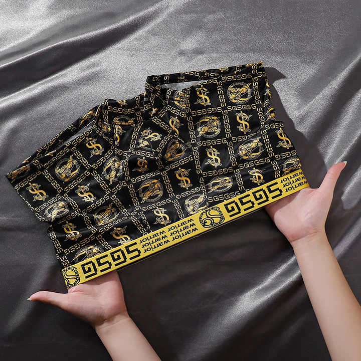 4pcs Luxury Men's Boxer Briefs High Stretch Fabric Breathable Comfortable for All Seasons Comfortable Wear Elastic Waistband