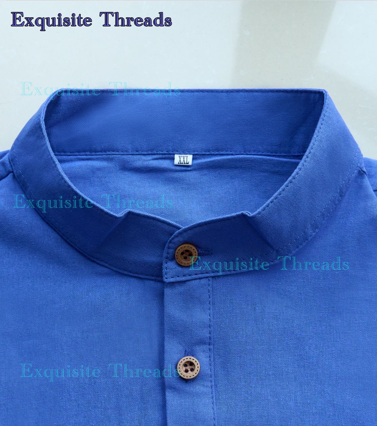 Men'S Casual Slim-Fit Solid Color Henley Shirt Long Sleeve Band Collar Shirts Cotton-Linen Blend with Stand Collar & Half Placket Beach Hippie Button T-Shirts