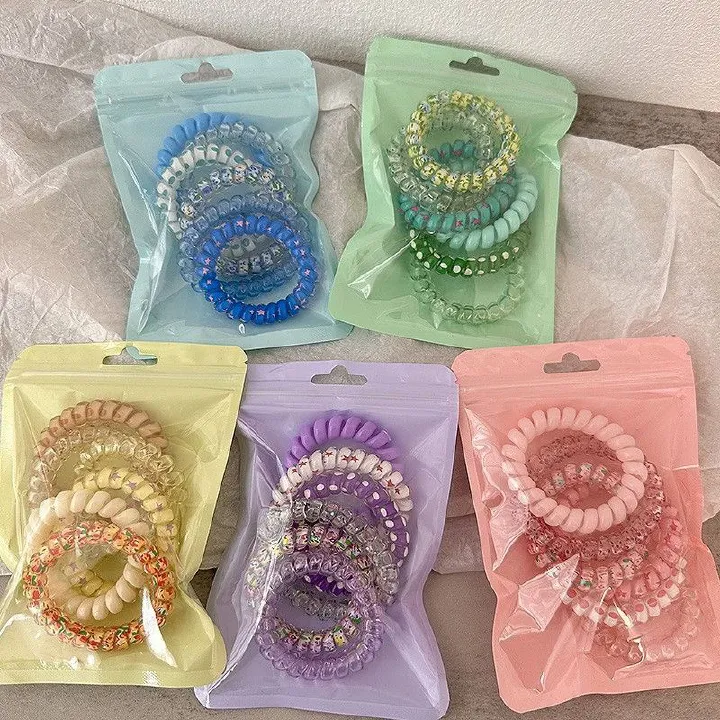 Dopamine candy-colored phone line hair ties, simple hair bands, basic hair ties, high elasticity, durable and new.hair accessories