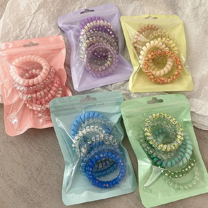 Dopamine candy-colored phone line hair ties, simple hair bands, basic hair ties, high elasticity, durable and new.hair accessories