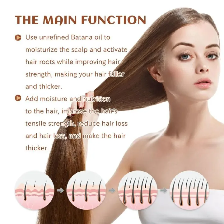 Natural 100% Pure Batana Oil Butter Hair Mask Anti Break Loss Hair Growth From Honduras Hair Loss Treatment For Black Men Women