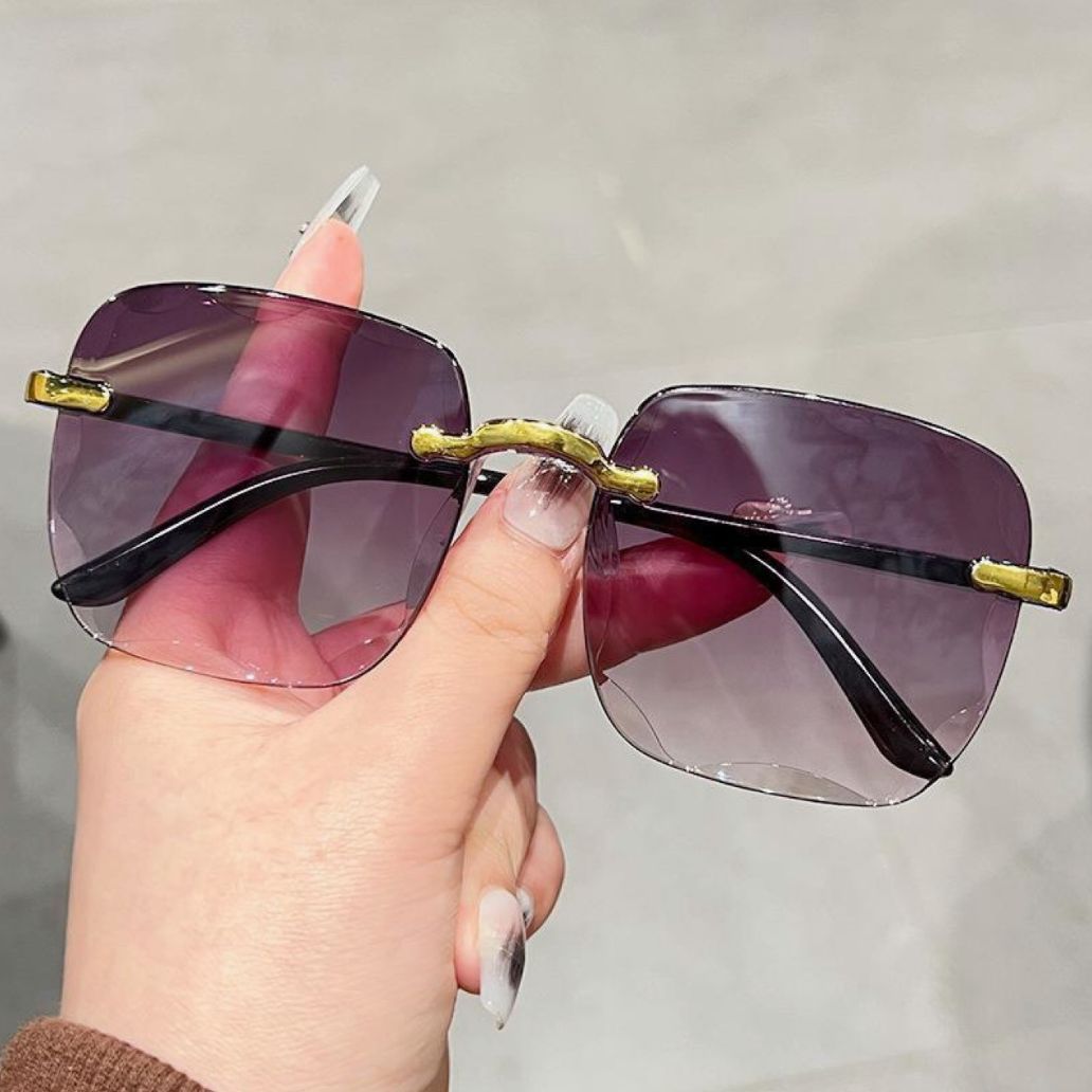 New Fashion I Korean Version Uv Protection Sunglasses Frameless Trimmed Sunglasses Internet Celebrity Trend Sunglasses Women