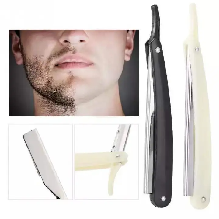 Professional Manual Shaver Straight Edge Stainless Steel Sharp Barber Razor Shaving Beard Cutter with Blade Shaving