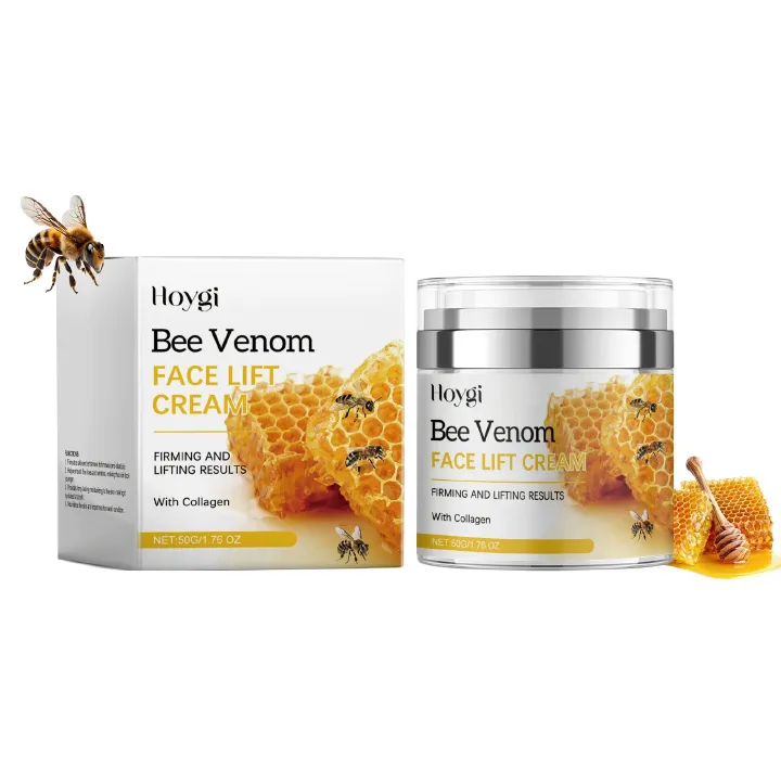 Bee Venom Cream, Bee Venom Face Lift Cream for Firming Moisturizing Lifting & Recovery, Anti-Aging Moisturizer with Collagen for All Skin Type 1.76 FL.OZ