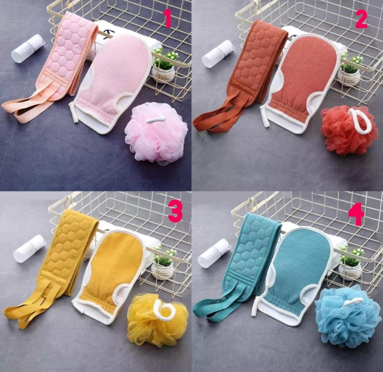 Limited Offer!! 3pcs/set Bath towel Deep Exfoliation Glove kit Body Exfoliator Scrubbers for Use In Shower or Bath Scrub Wash