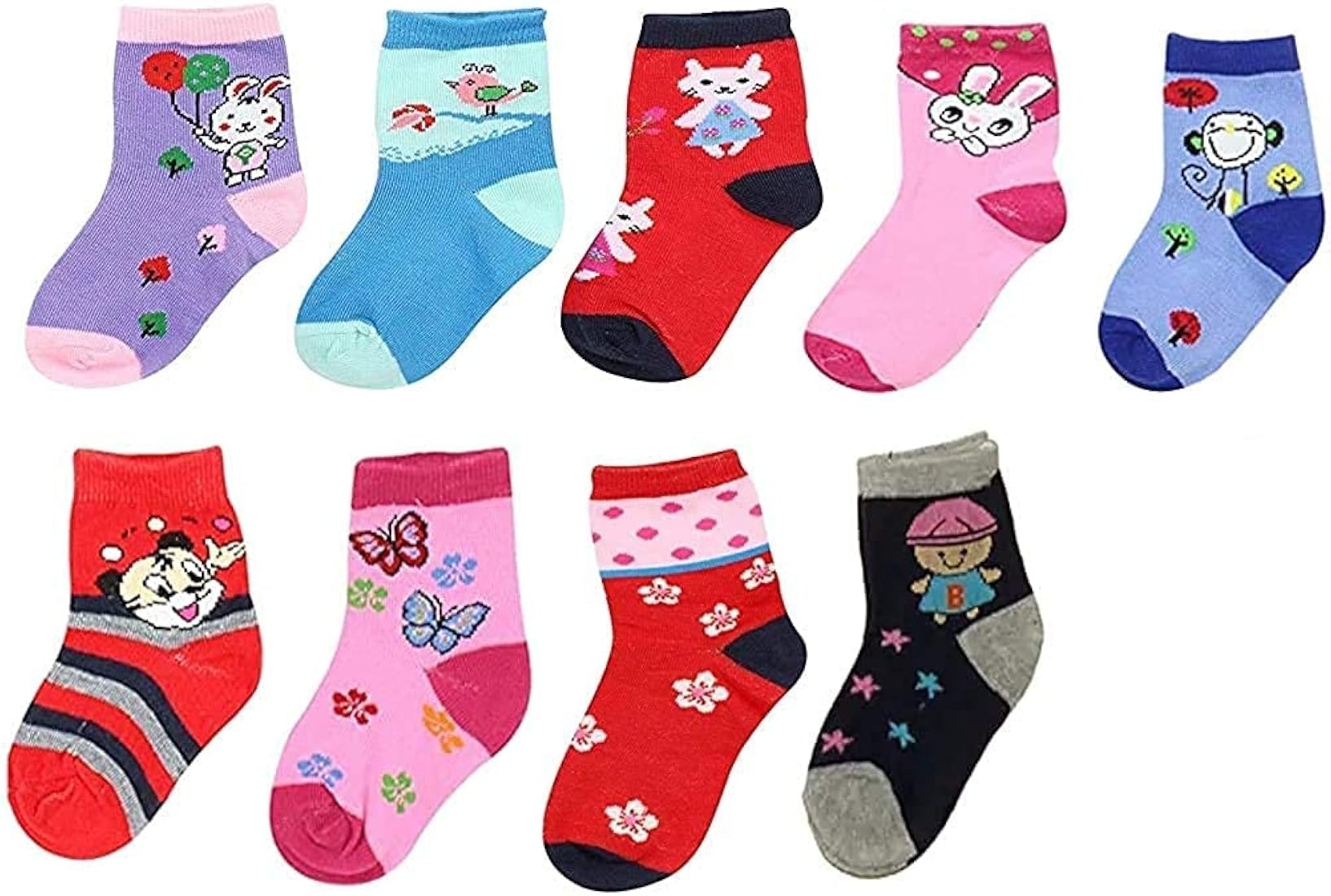 6pcs Cute Cotton Baby Socks Newborn and Toddler Baby Boy Girls Socks