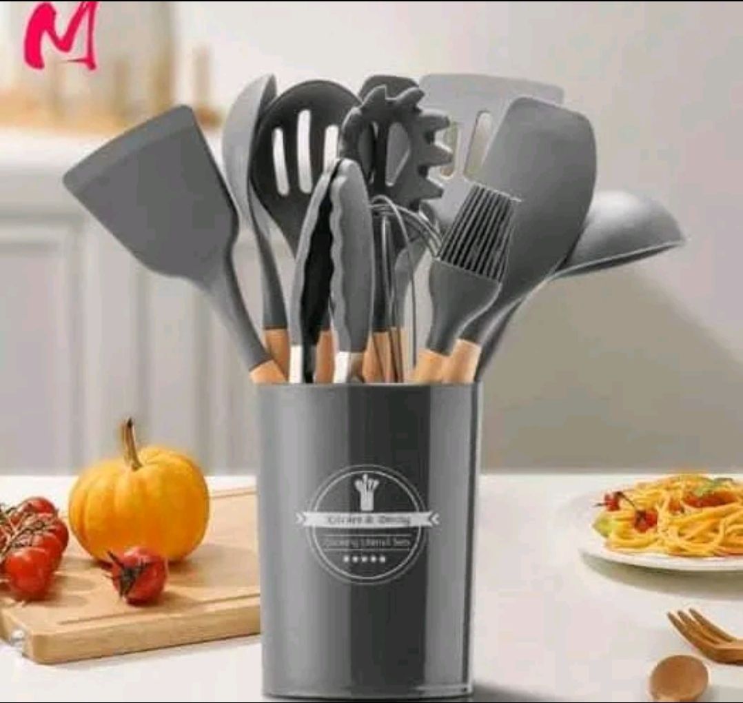 12pcs Nonstick Silicone Cooking Utensils Set Kitchenware Spoon Set Kitchen Utensils Set