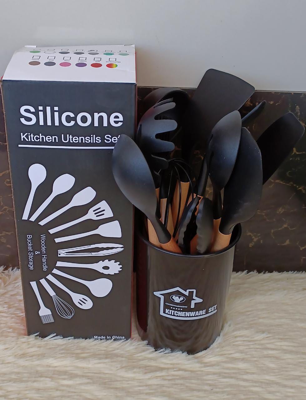 12pcs Nonstick Silicone Cooking Utensils Set Kitchenware Spoon Set Kitchen Utensils Set