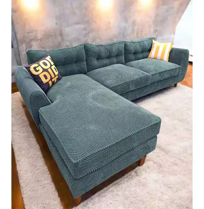 Bubble fabric 6 seater l shaped sofa with FREE RANDOM THROW PILLOWS GIFT