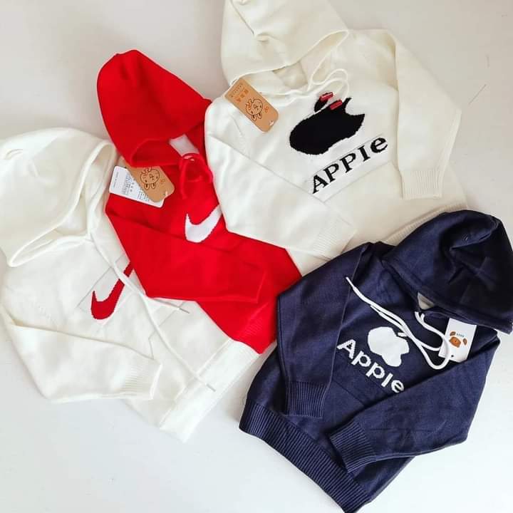 Autumn and Winter Children's Hooded Sweater Boys and Girls Warm Tops Solid Color Kids Plus Velvet Sweater Tops