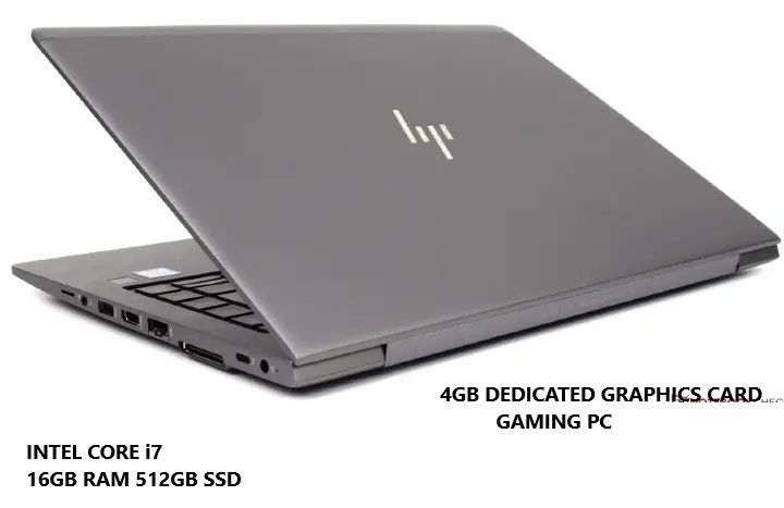 BEST DEALS ,OFFERS GAMING LAPTOP Refurbished Hp Zbook 14u G5 Laptop Core i7 8TH Gen 16GB RAM 512GB SSD ,4GB GRAPHICS CARD 14" Windows Installed Notebook Bluetooth Webcam hp laptops,GAMING COMPUTER,PC