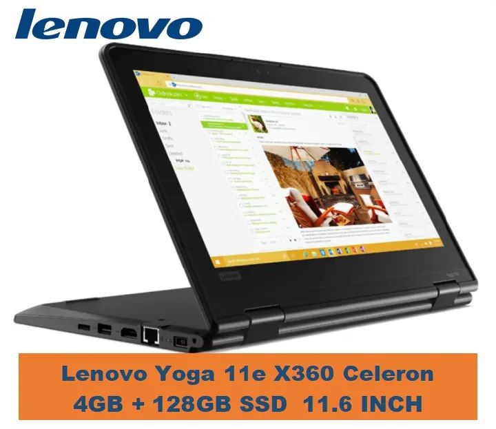 {Lowest Price Offer} Lenovo Thinkpad Yoga 11e X360 Celeron 4GB RAM + 128GB SSD Refurbished Laptop Touchscreen 11.6 Inch Screen Size Laptops With Windows and Office Installed High Quality Computer