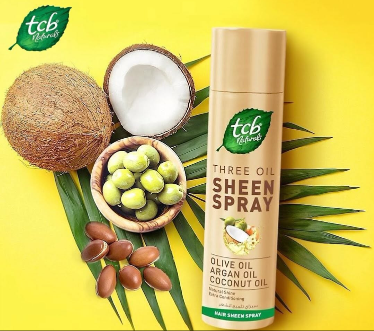 TCB Naturals TCB Naturas Three Oil Sheen Spray With Argan Oil, Coconut Oil, Olive Oil 450ml