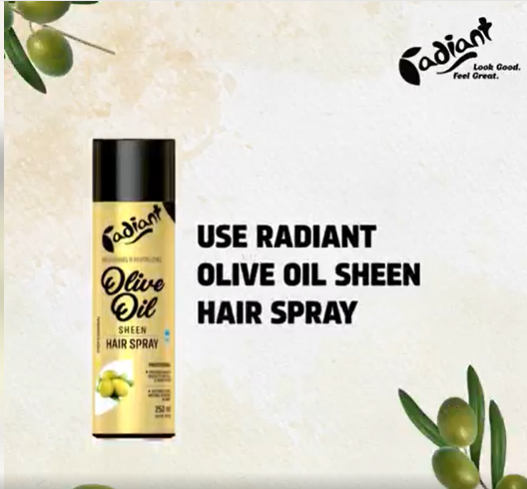 Radiant olive oil sheen hair spray- 250ml