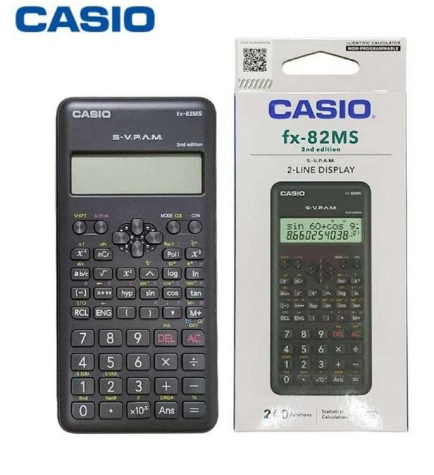 Original Casio FX-82MS Scientific Calculator – 240+ Functions, Dual Power, Durable Keypad, Ideal for High school, KCSE, University, College, Engineering & Business Students
