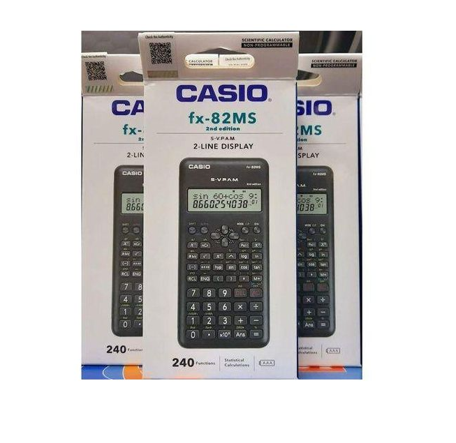 Original Casio FX-82MS Scientific Calculator – 240+ Functions, Dual Power, Durable Keypad, Ideal for High school, KCSE, University, College, Engineering & Business Students