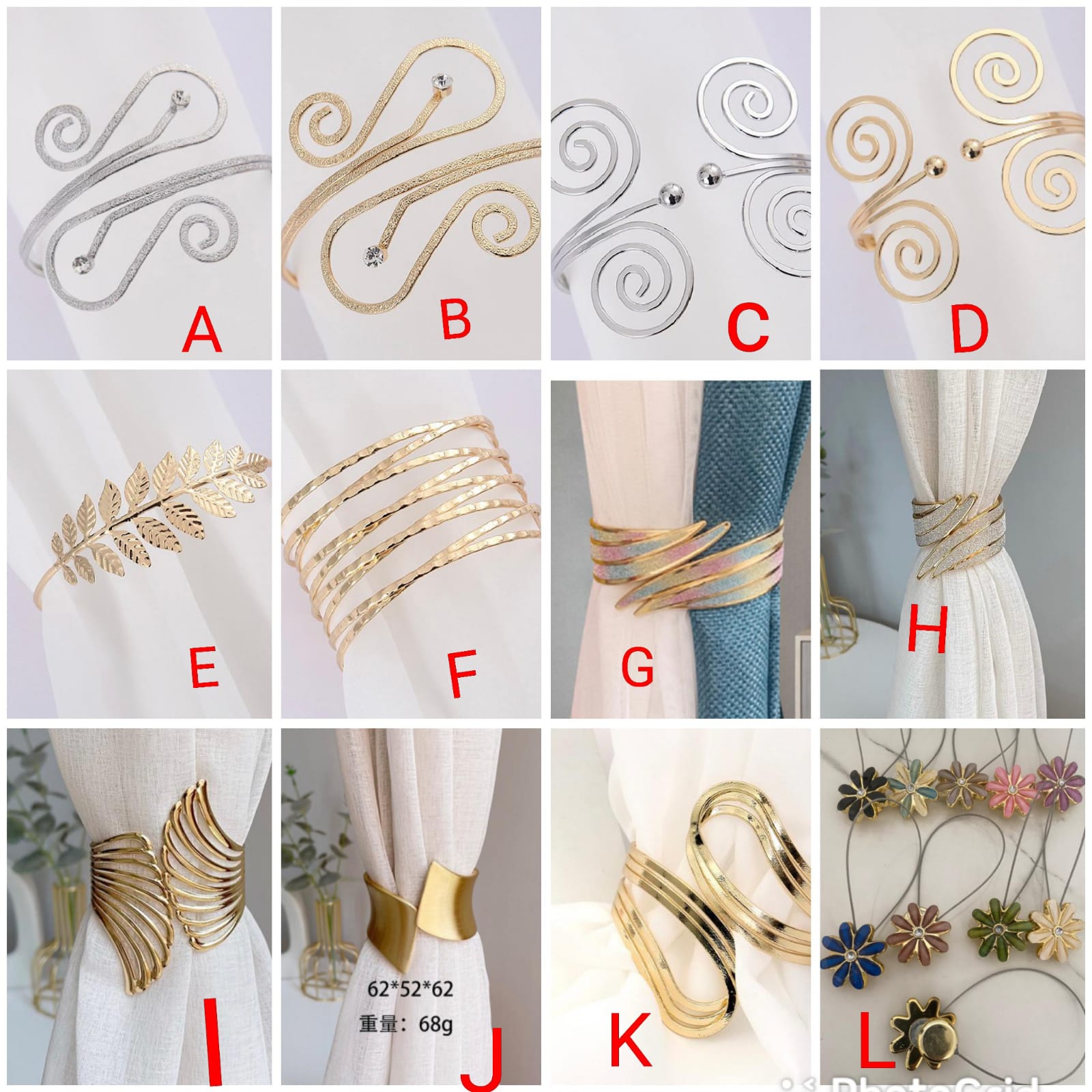 2  Metallic buckle curtains holders, Magnets Closure Strong Hold Silver Curtain Clips Magnetic Curtain Holder Buckle Pins for Avoid Light Leaking Keep Curtain Closed for Home Bedroom Office Draperies