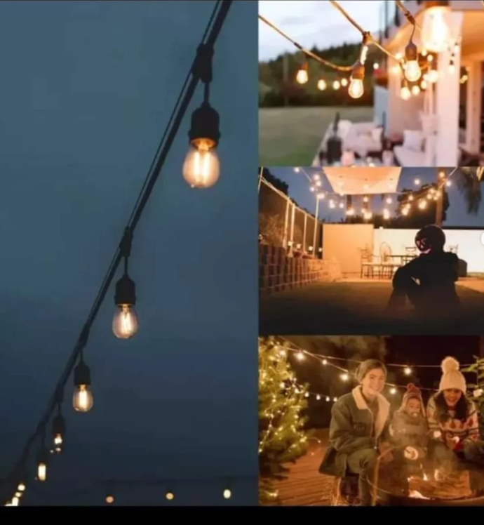 Decor string lights E27bulb sockets