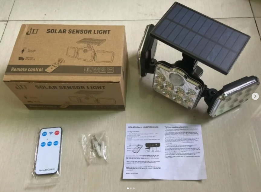 Solar Light 3 Head Solar Wall Bright Lamp
