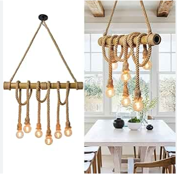 bamboo tube chandelier light
