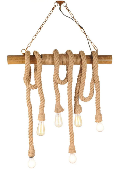 bamboo tube chandelier light