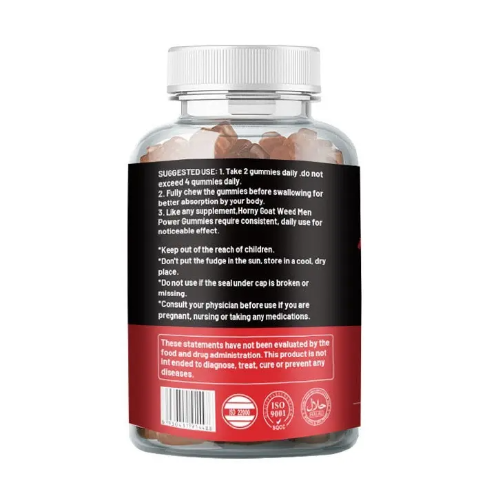 Winstown Horny Goat Weed Gummies for Men (3600mg) | Dietary Supplement for Libido, Erection, Testosterone, Stamina, Endurance, and Sexual Performance