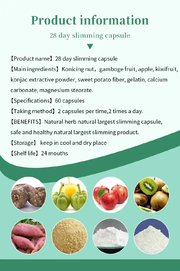 28 Days Fit Cap Slimming Capsule Supports Weight Loss, Burns Fat, Controls Appetite, Boosts Energy, Natural Herbal Ingredients