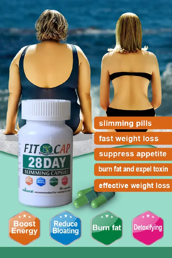 28 Days Fit Cap Slimming Capsule Supports Weight Loss, Burns Fat, Controls Appetite, Boosts Energy, Natural Herbal Ingredients
