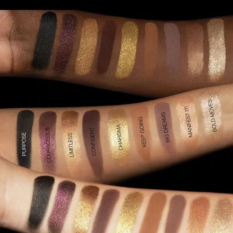 Huda beauty 18-Color Golden Rose Gold Eyeshadow Palette with Glitter and Shimmer for Glamorous Makeup