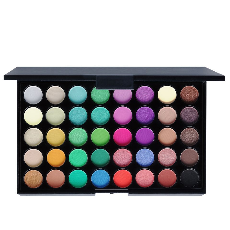 40 Color Matte Eyeshadow Palette Pearl Texture Eyeshadow Makeup Long Lasting Shine Waterproof and Sweatproof Non-fading Makeup Tool