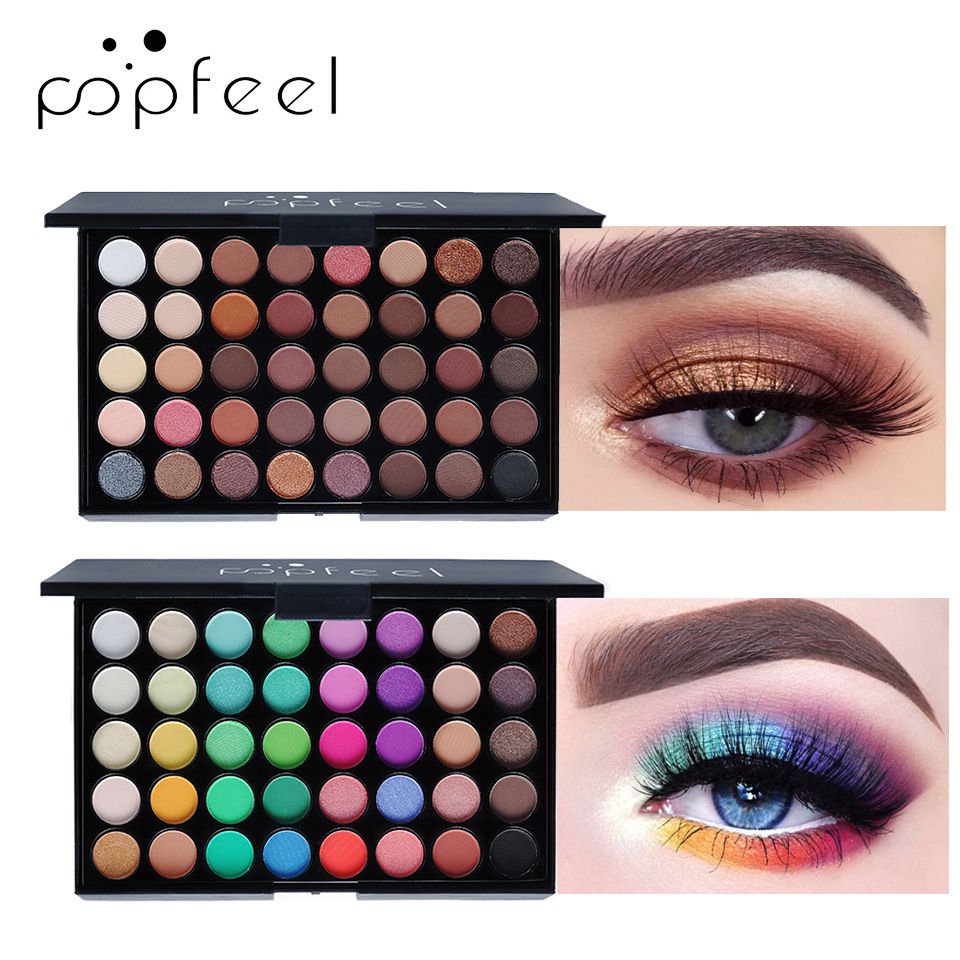 40 Color Matte Eyeshadow Palette Pearl Texture Eyeshadow Makeup Long Lasting Shine Waterproof and Sweatproof Non-fading Makeup Tool