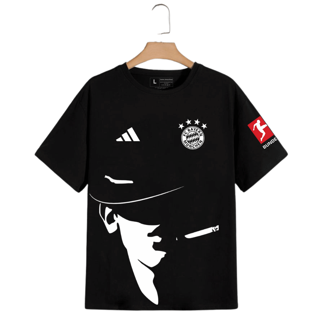 Bayern Munich x Peaky Blinders Custom Jersey Tshirt. Custom Jerseys Kenya x Bayern Munich Adidas Peaky Blinders Sigarrete Jersey T-Shirt