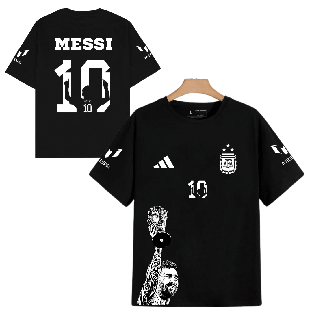 Argentina Messi World Cup Celebration Custom Jersey. Custom Messi T-shirt World Cup Celebration Jersey by Custom Jerseys Kenya