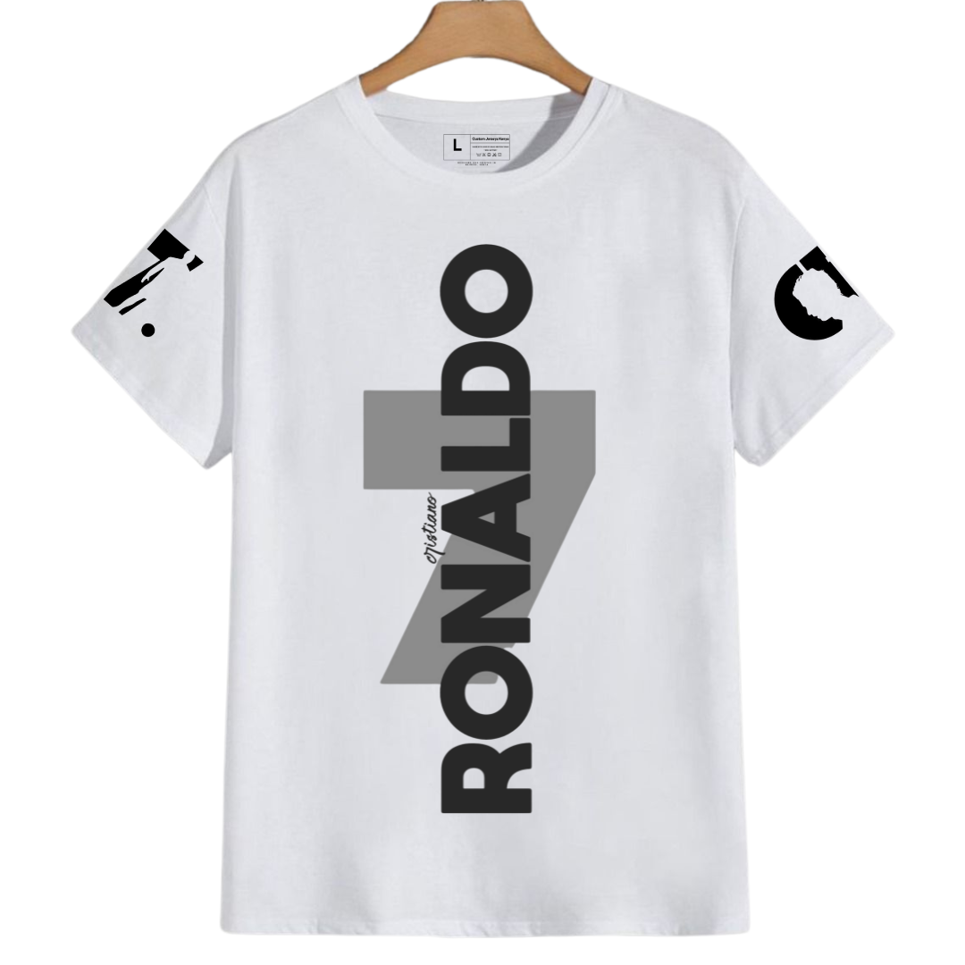 Cristiano Ronaldo Custom CR7 White T-shirt