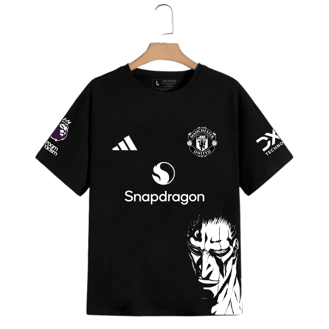 Kenpachi Zaraki x Manchester United Custom Cotton Jersey
