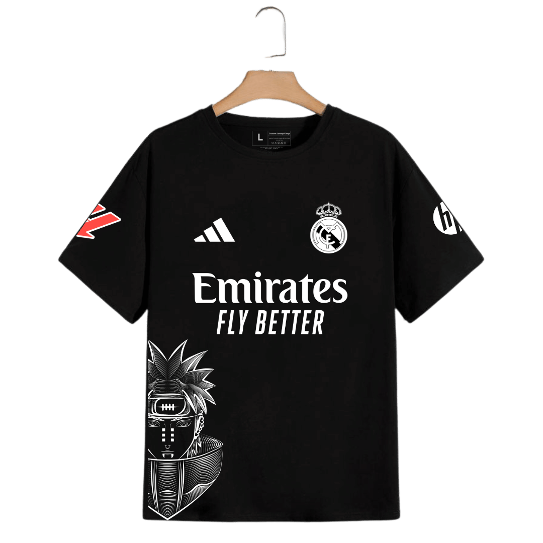 Naruto Pain Nagato x Real Madrid Custom Cotton White Anime Jersey