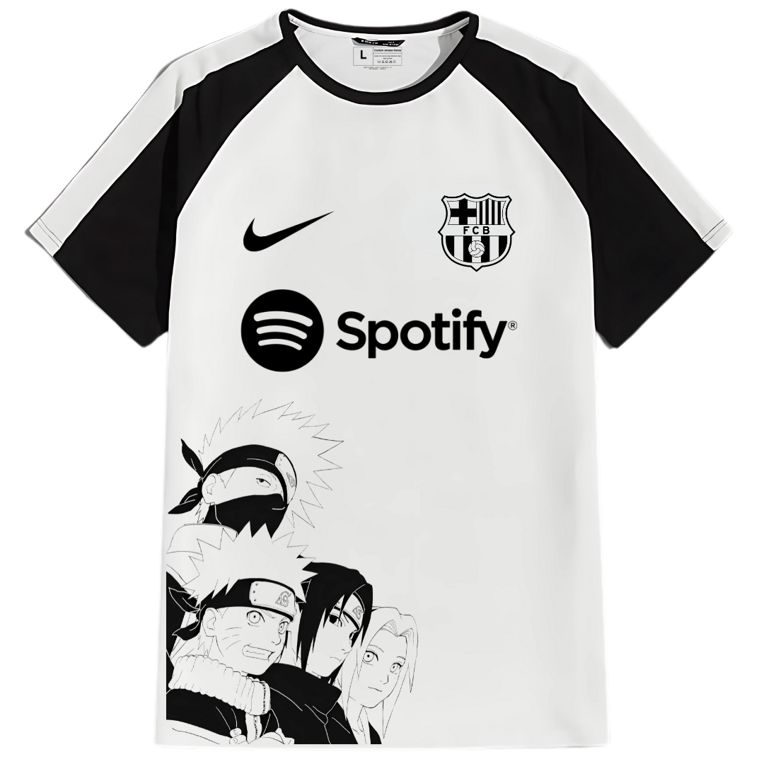 FC Barcelona "Shinobi Legacy" Custom Naruto Team 7 Anime Jersey – Premium Polyester Fabric