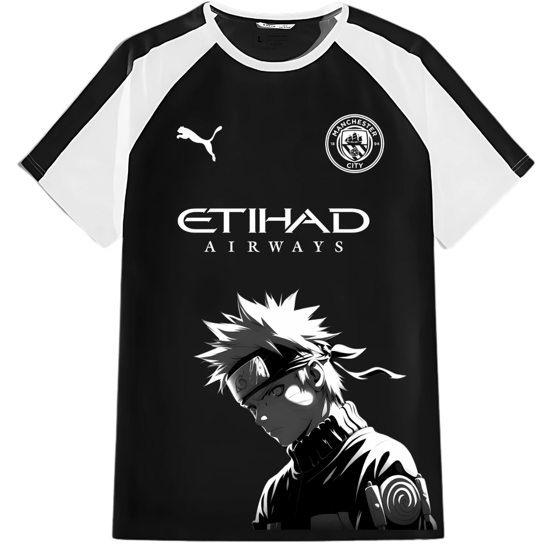 Manchester City Hokage Spirit Naruto Custom Anime Jersey – Heavy Polyester Fabric anime tshirt Man city jersey